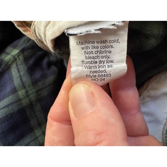 VTG J Crew Mens 36 x 30 Flannel Lined Khaki Chino Pants Tartan Plaid Y2K Grandpa - Picture 15 of 16